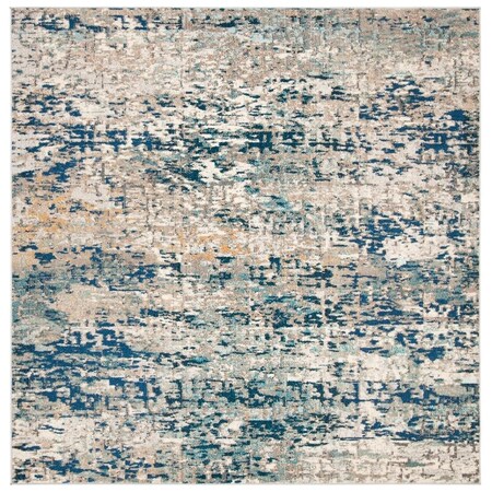 Safavieh 5 x 5 ft. Madison 400 Power Loomed Square Area Rug Grey & Blue MAD460K-5SQ